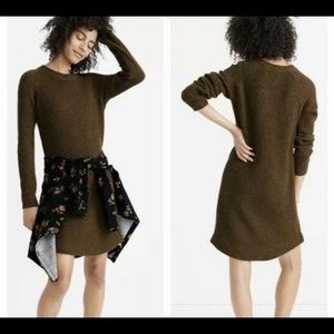 Madewell green sweater dress